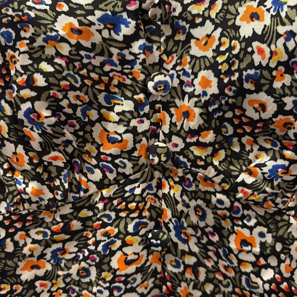 Boden NWT Floral V-Neck Maxi Dress - size 6 - button detail - short sleeve - Picture 4 of 9